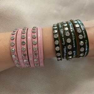 Humanity For All Leather Bracelet Unique Accents